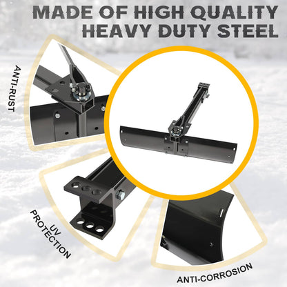 Solidspare For ATV UTV Tractor Adjustable 40'' Sleeve Hitch Tow Behind Rear Scrape Blade