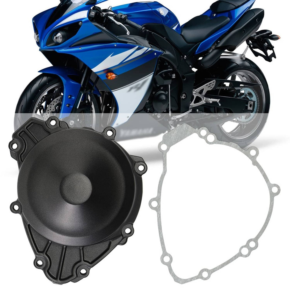 Solidspare Engine Stator Cover Crankcase Fit For Yamaha YZF R1 YZFR1 2009-2014 Aluminum