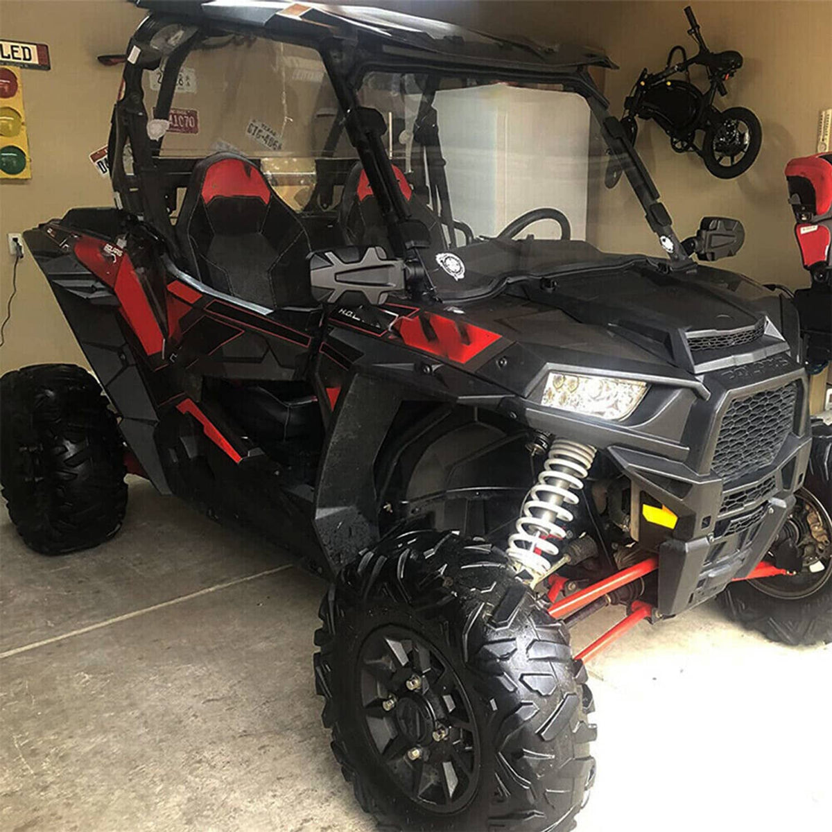 Solidspare 2881985 XXL 8.5" Front Fender Flares For Polaris RZR S 900 / RZR 4 900 2015-2020