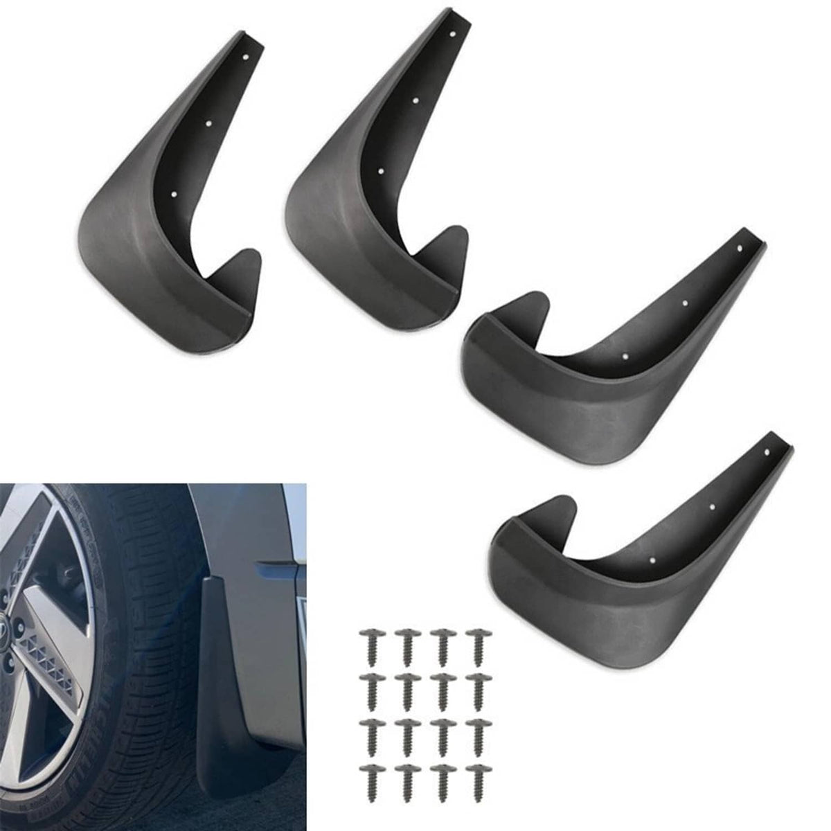 Solidspare 4X Wearing Mud Flaps Mudguards Fender Splash Guards For Dodge Challenger R/T SRT