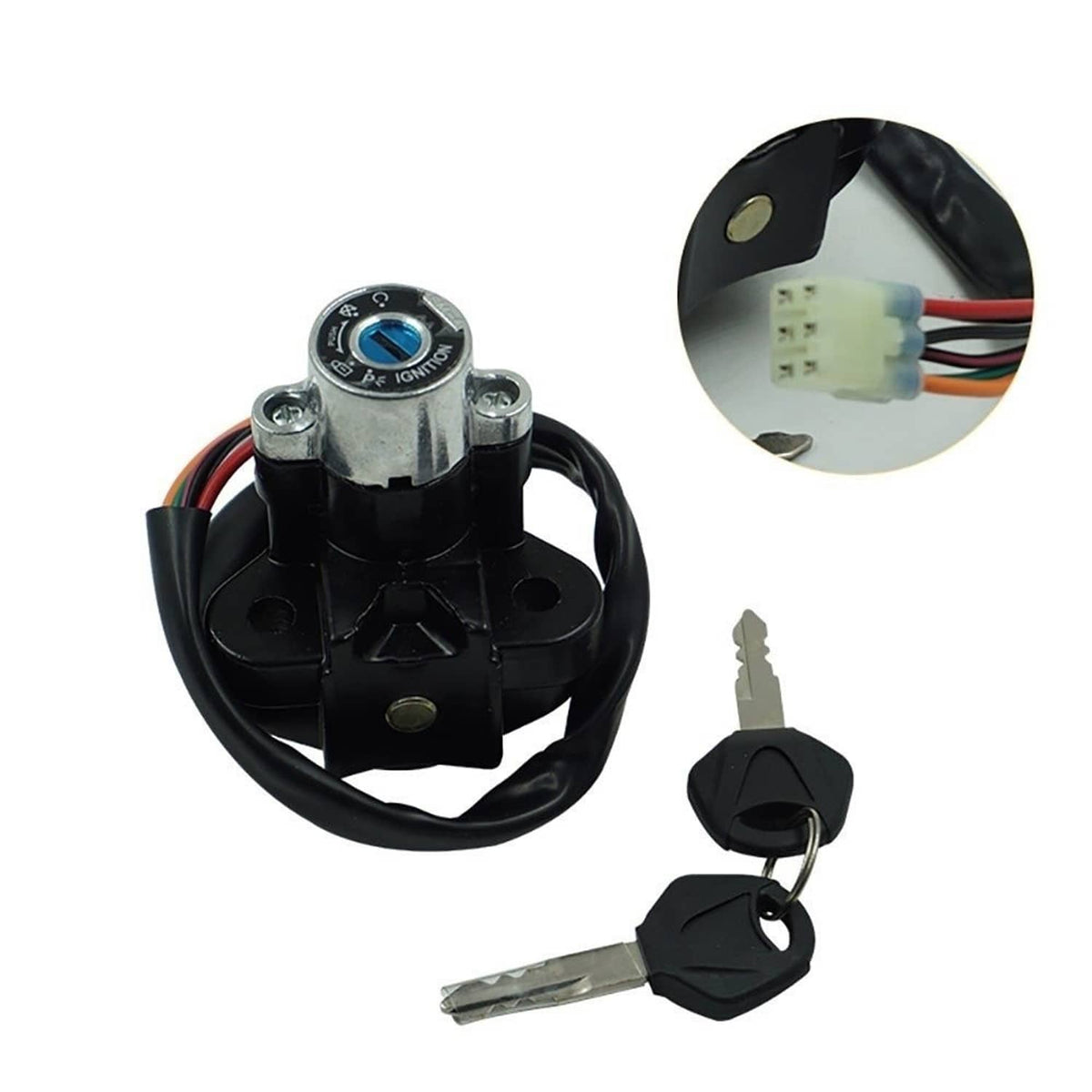 Solidspare Ignition Switch Fuel Gas Cap Seat Lock Key for Suzuki GSXR 600 1000 Vstrom 650