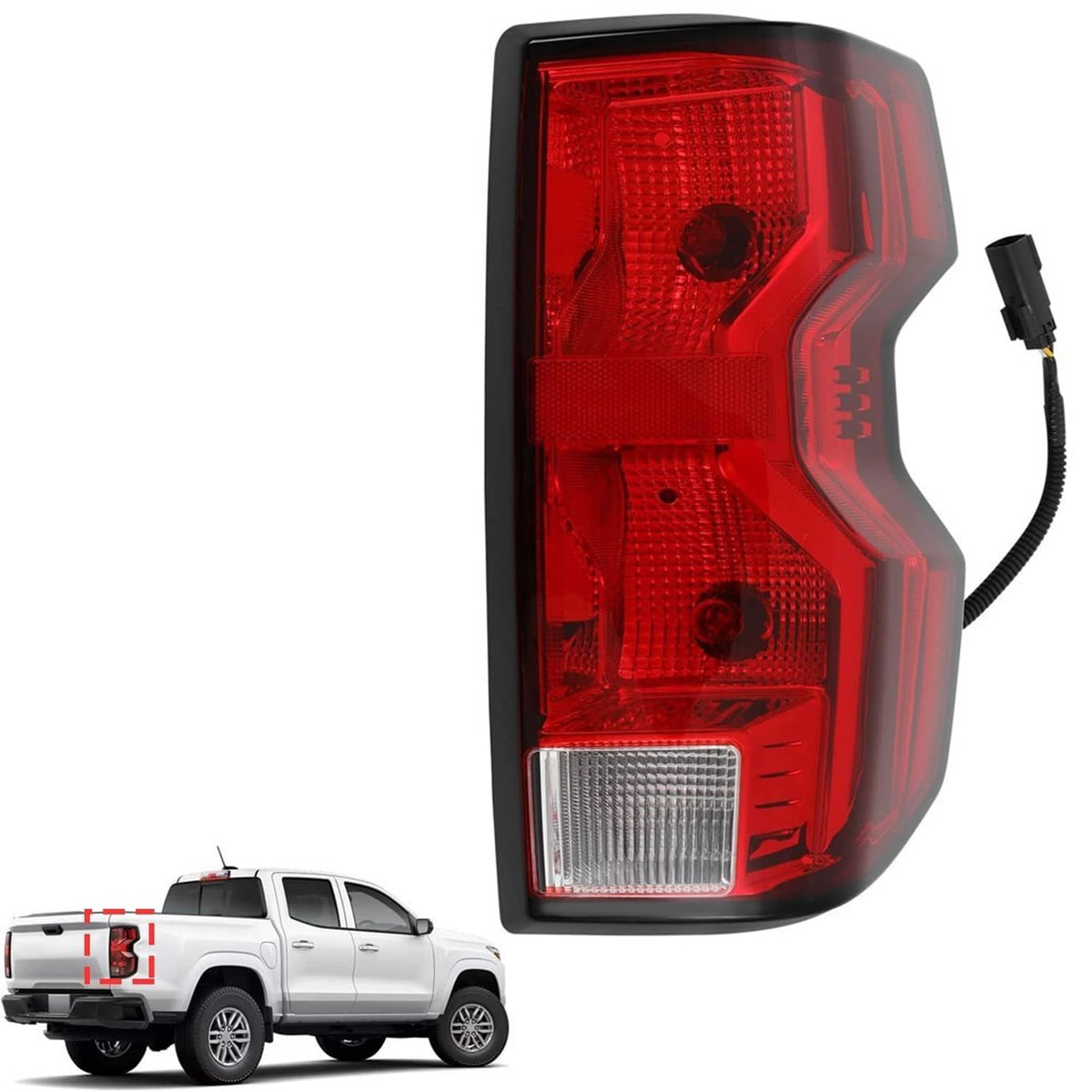 Solidspare Driver & Passenger Side Halogen Tail Lights w/ Bulb For 2023 2024 Chevy Colorado