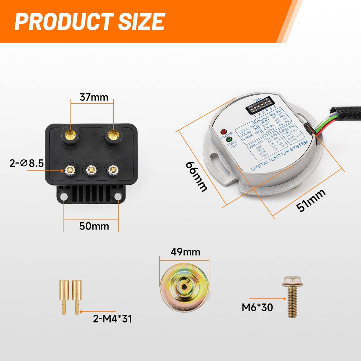 Solidspare US 53-660  Single Fire Programmable Ignition Kit For Big Twin Evo 53-644