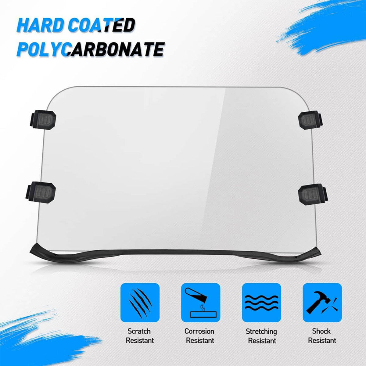 Solidspare Scratch-Resistant Full Windshield For Polaris 2008-2014 RZR 800 / S 800 / 4 800