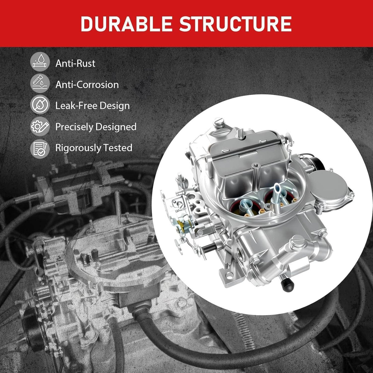 Solidspare Carburetor For 0-80458SA Holley 4-Barrel Square Bore 600 CFM Electric Choke 4160