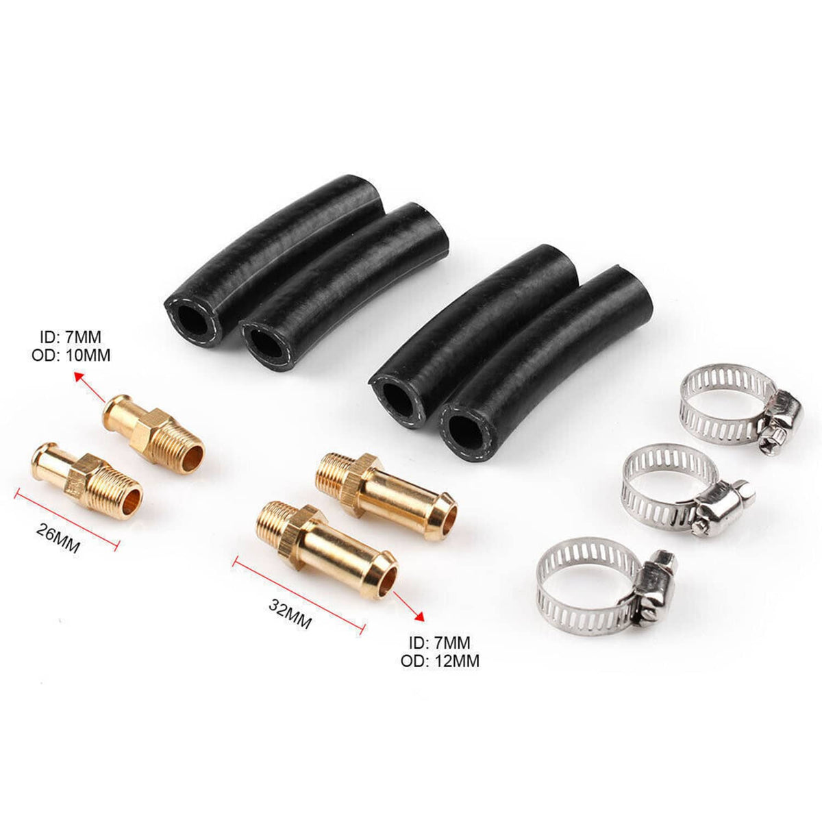 Solidspare 1-6 PSI Universal Adjustable Fuel Pressure Regulator Kit For Carburetor Engine