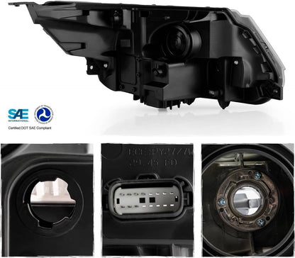 Solidspare Pair Headlights Assembly w/LED DRL For 2016-2019 Ford Explorer Left & Right Side