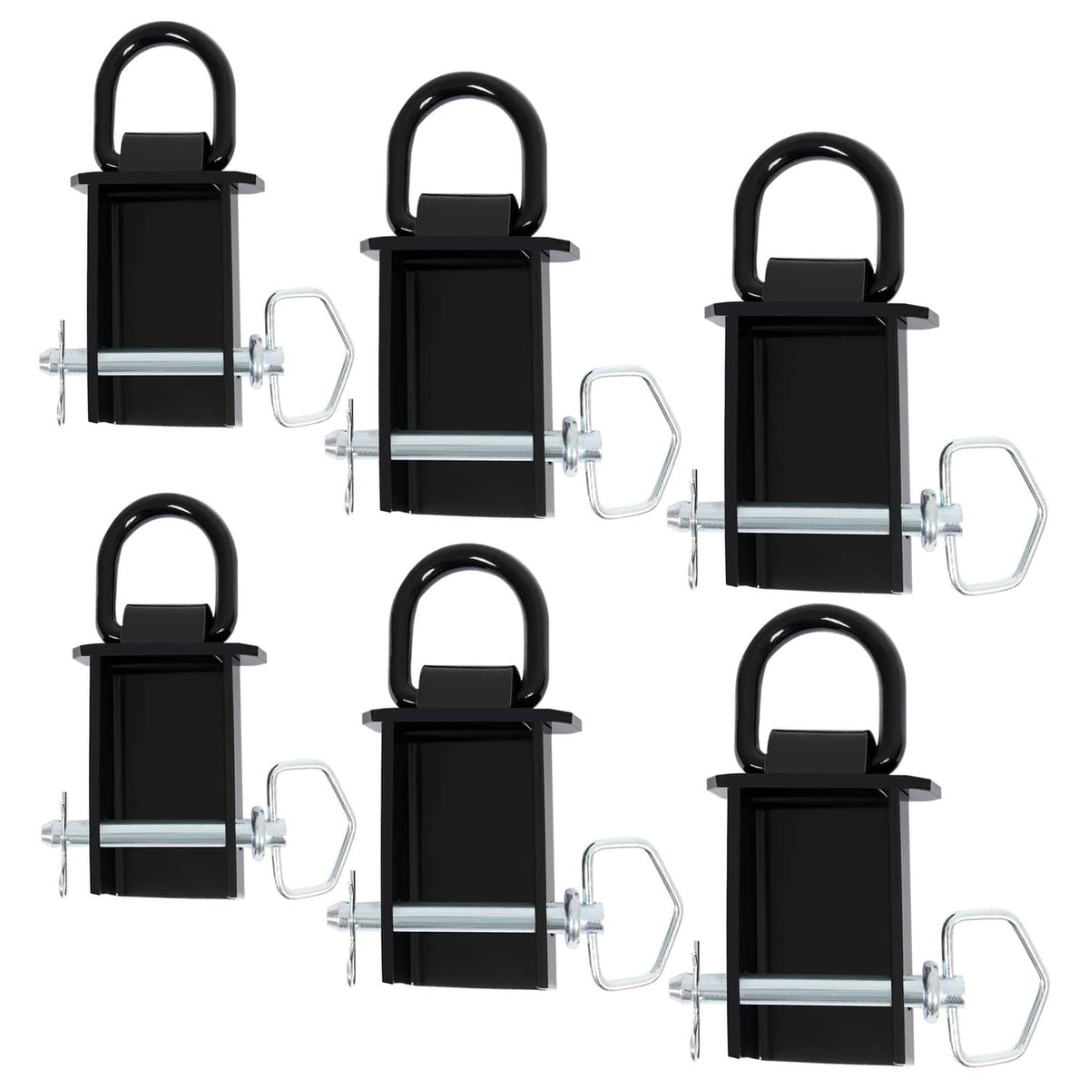 Solidspare 6PK Heavy-Duty 12,000 Lbs Removable D-Ring Stake Pocket For Flatbed/Trailers