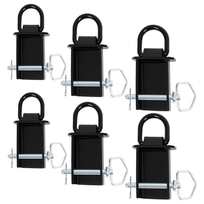 Solidspare 6PK Heavy-Duty 12,000 Lbs Removable D-Ring Stake Pocket For Flatbed/Trailers
