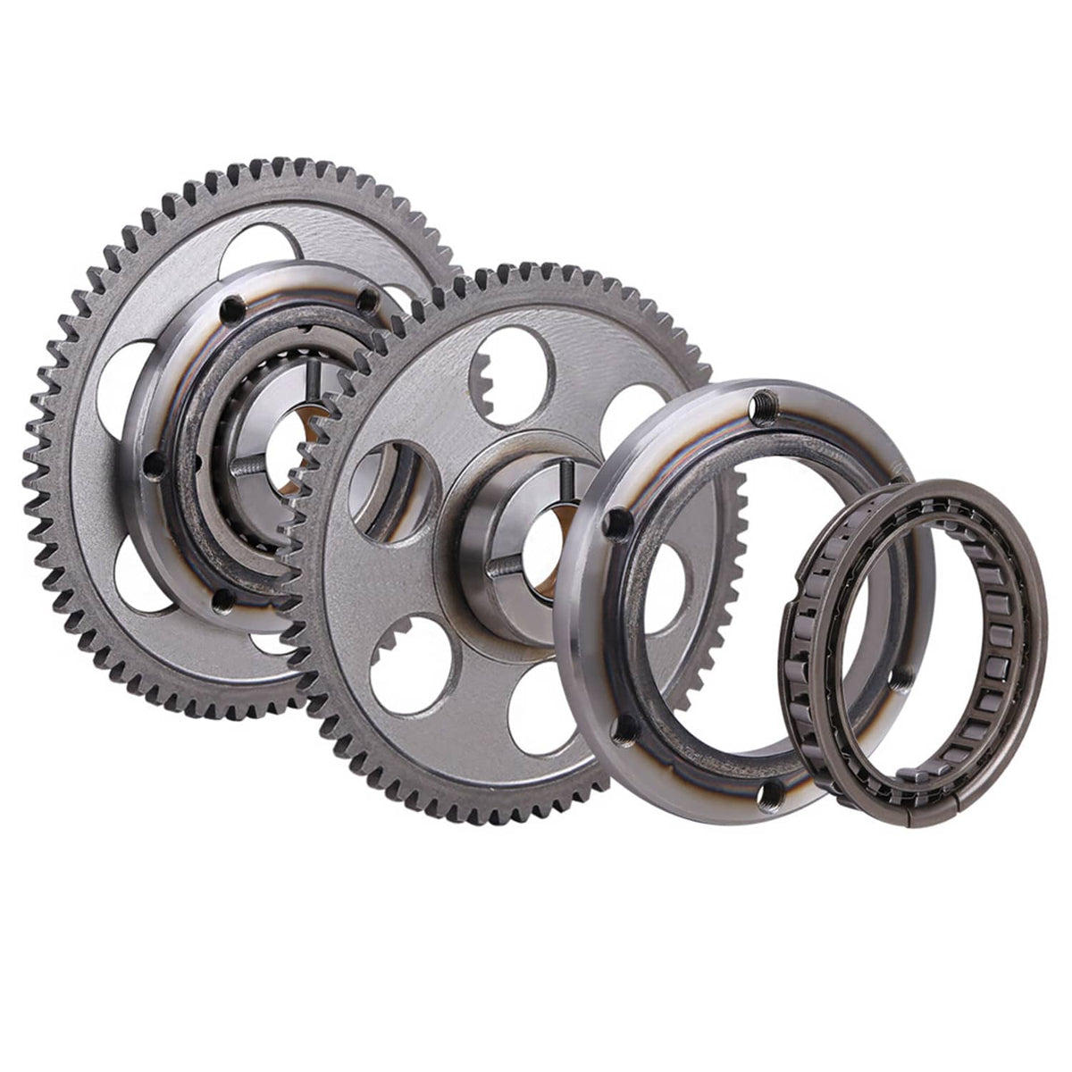 Solidspare Starter Clutch Kit One Way Gear Bearing & Gasket for Yamaha Kodiak 400 450 ATV