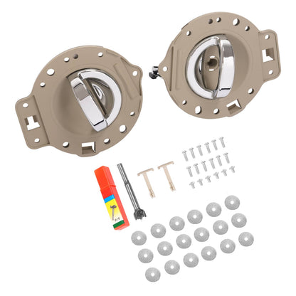 Solid Spare For Jeep Commander 2006-2010 Silvery & Tan Inside Inner Door Handle Chrome