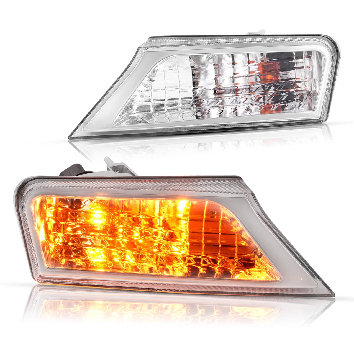 Solid Spare Left&Right Clear Marker Signal Corner Parking Lights For Jeep Liberty 2008-2012