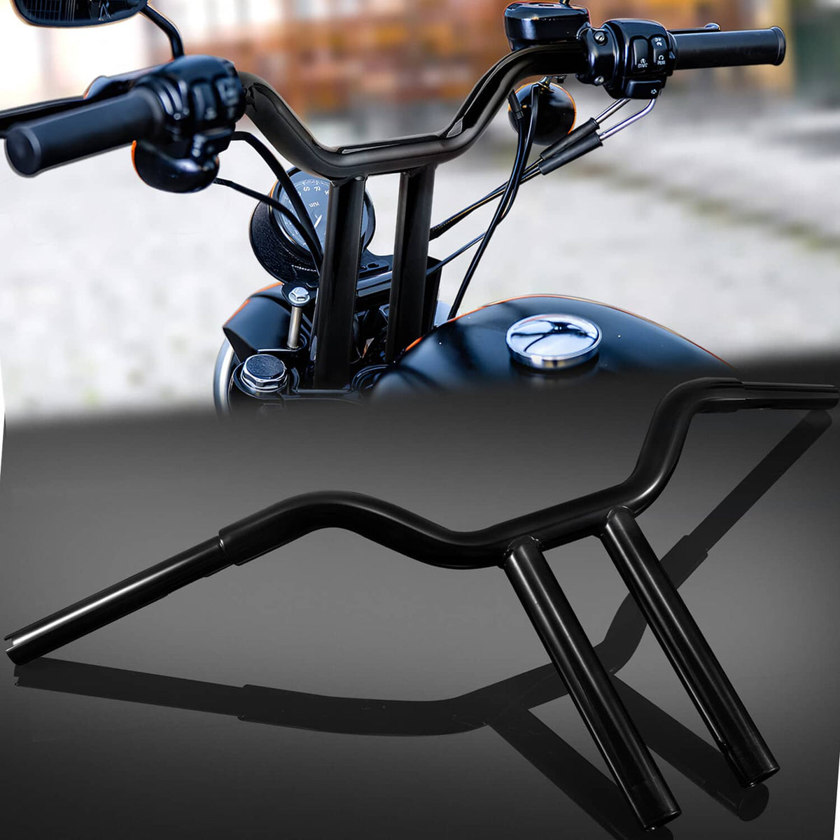Solidspare MX T Bars 14inch Handlebar Fit For Harley Dyna Softail Sportster FLHR SPECIAL