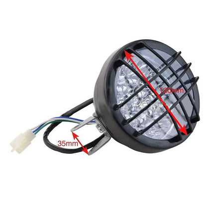 Solidspare 2Pcs LED Headlights for Yamaha Banshee 1987-2006 lens bulbs Grills Warrior 350