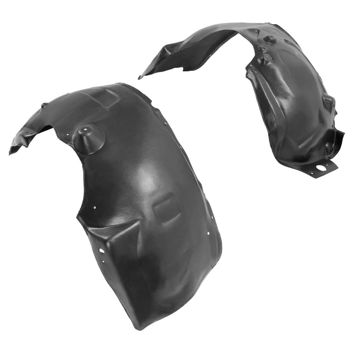 Solid Spare Front Inner Fender Liner Set PE Black For Ford F-250/F-350 Super Duty 2011-2016