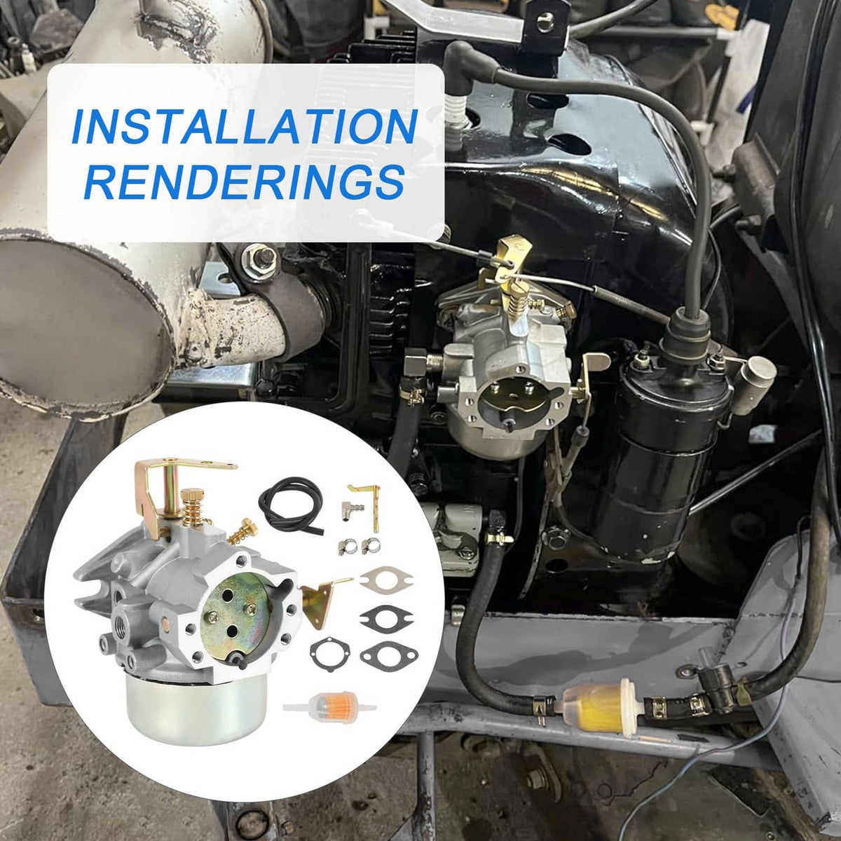 Solidspare Carburetor FITS FOR Kohler K241 K301 10HP 12HP Cast Iron Engines Carb Cub Cadet