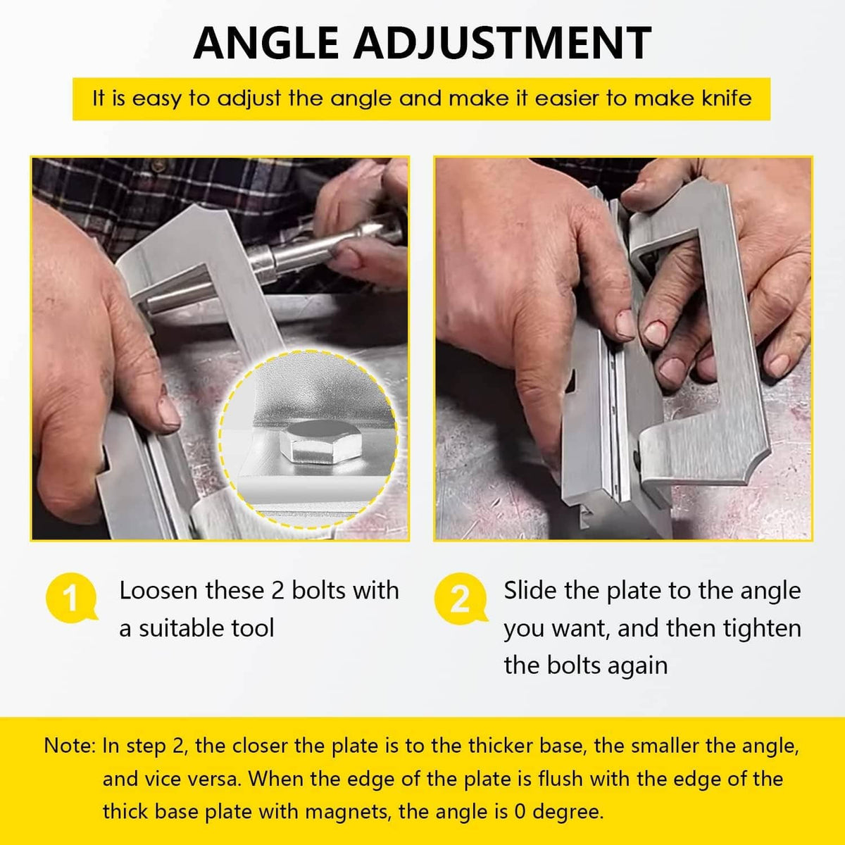 Solidspare Magnetic Bevel Jig for Grinding & Sharpening Metal Knife Making Welders