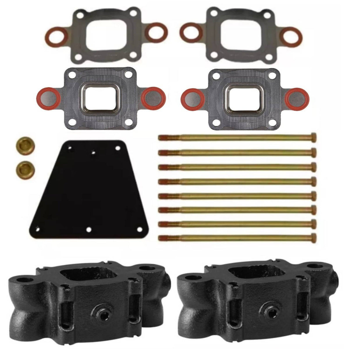 Solid Spare 3Inch Dry Joint Exhaust Closed Cooling Spacer Kit For Mercruiser V6 V8 864929A4