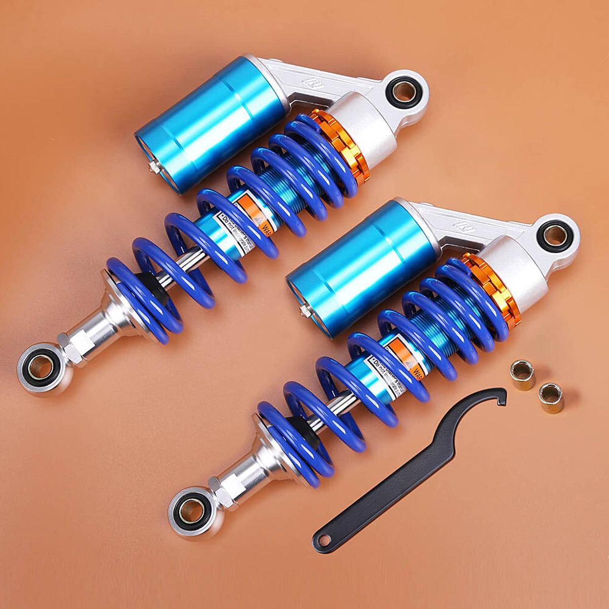 Solidspare 11" 280mm Motorcycle Rear Air Shock Absorbers Suspension For Honda Suzuki Yamaha