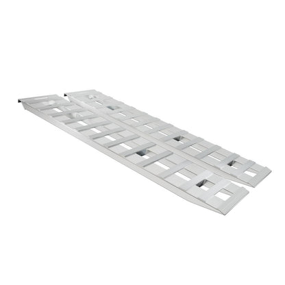 Solidspare 8500Lbs 72" X 15" Aluminum Hook Ramps Car Trailer Truck 1 Pair Ramps Hook End
