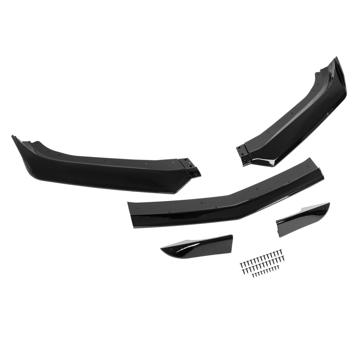 Solid Spare Fits 2016-2024 Chevy Camaro SS V8 Gloss Black Front Bumper Lip Low Spoiler