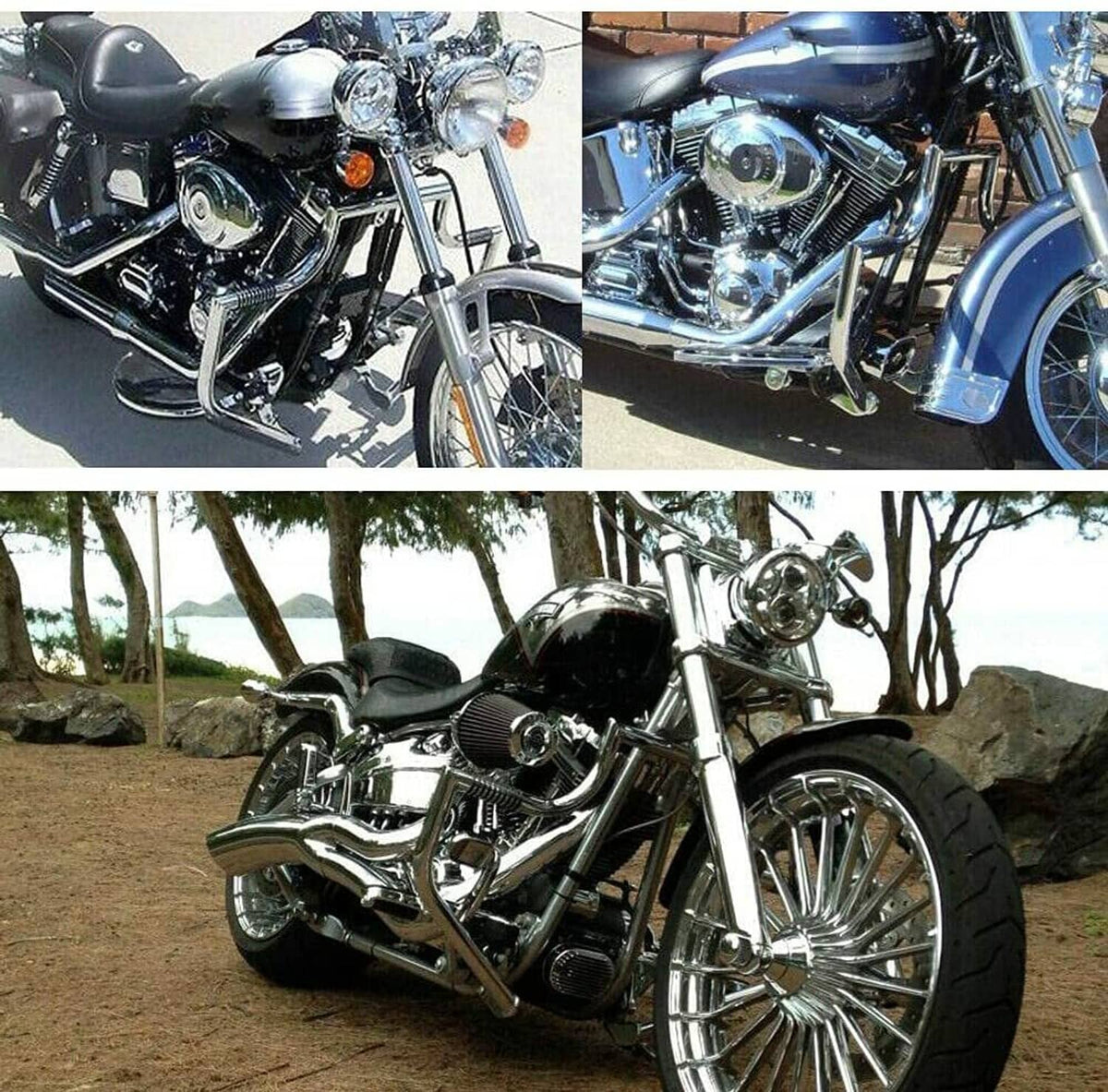 Solidspare For 2000-2017 Harley Fatboy Heritage Softail FLST Highway Engine Guard Crash Bar