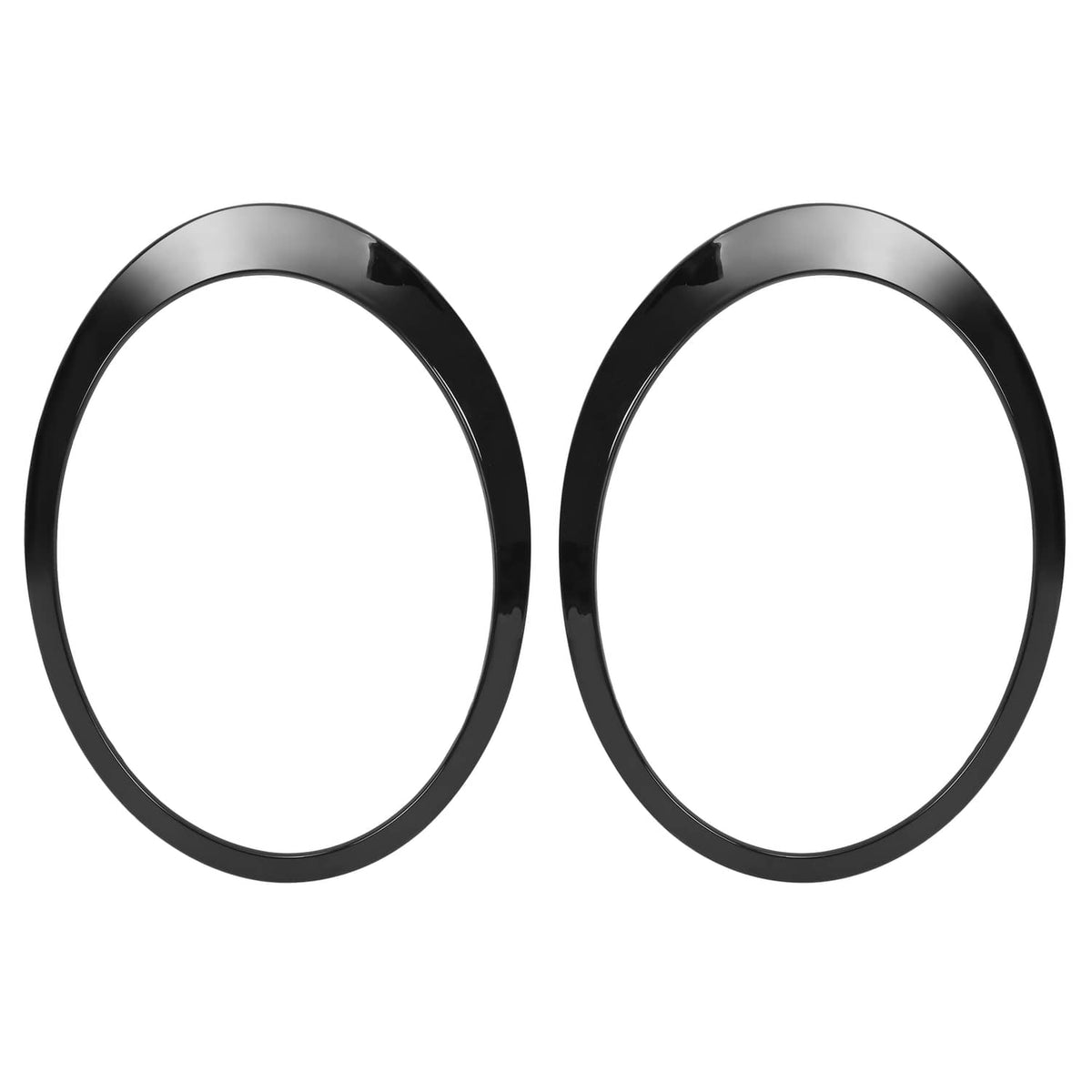 Solid Spare Black Headlight Trims Ring Bezels Cover Pair For Mini Cooper R55 R56 2007-2015