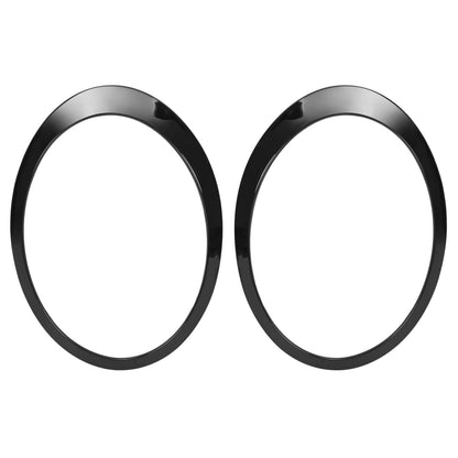 Solid Spare Black Headlight Trims Ring Bezels Cover Pair For Mini Cooper R55 R56 2007-2015