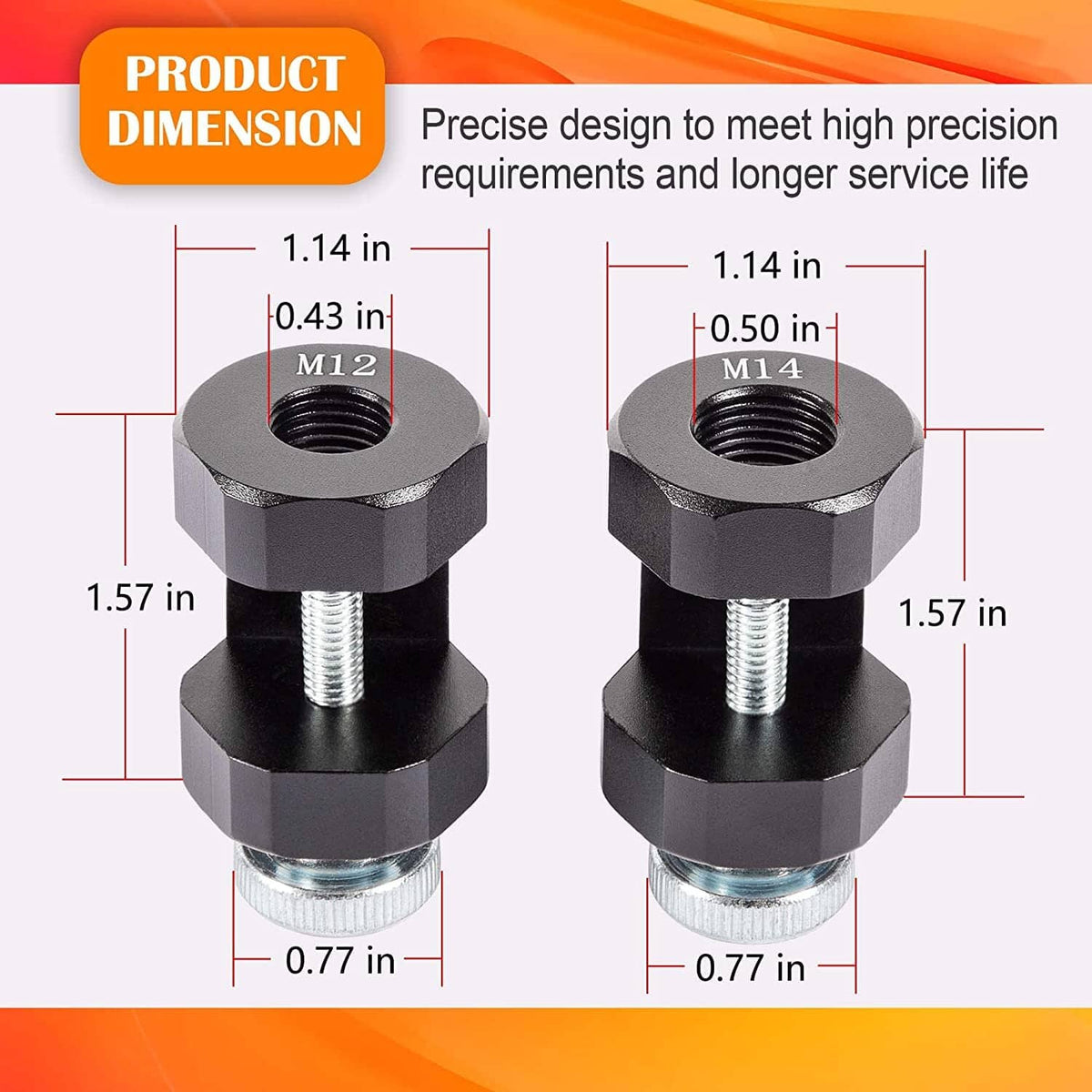 Solid Spare 12mm &14mm Engine Spark Plug Caliper Universal Precision Car Spark Plug Gap Tool