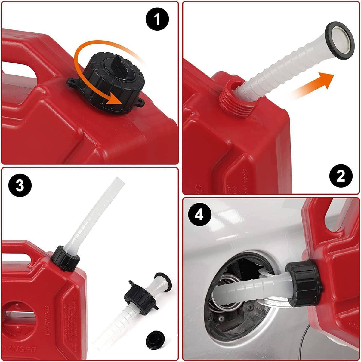 Solidspare ✨5L Gas Fuel Tank Gas Can Oil Storage Can For ATV UTV Gokart Motorcycle Car SUV