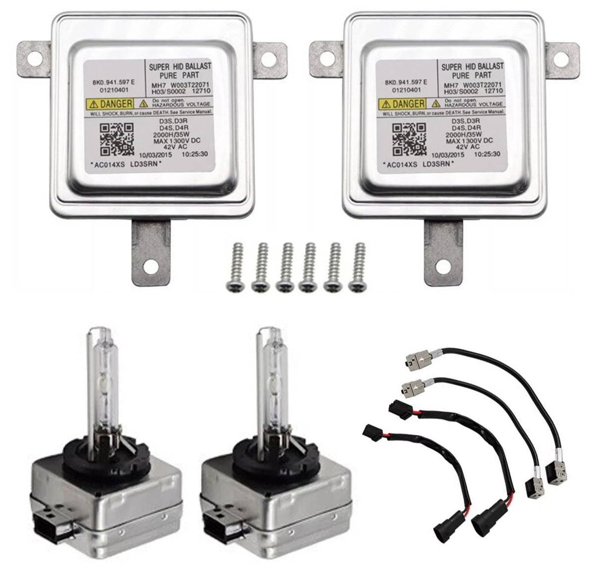 Solidspare Set For Audi &VW Xenon HID Headlight Ballast Control Unit & D3S Bulb 8K0941597E