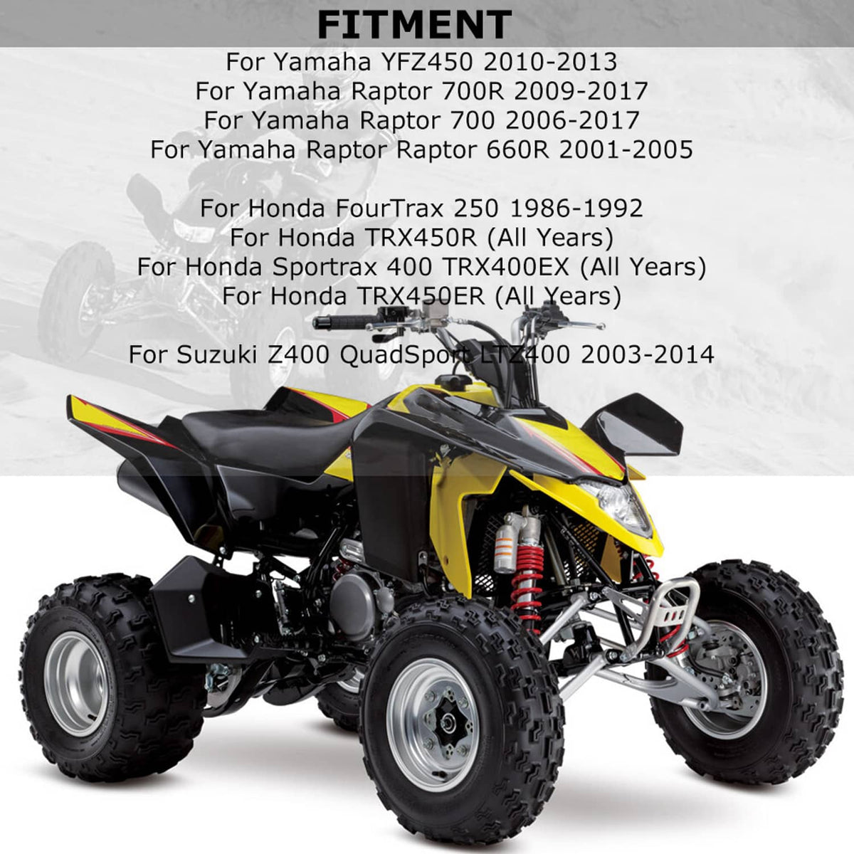 Solidspare Pair Front Shocks Absorbers Set For YAMAHA RAPTOR YFM 660R 700 700R YFZ450 ATV