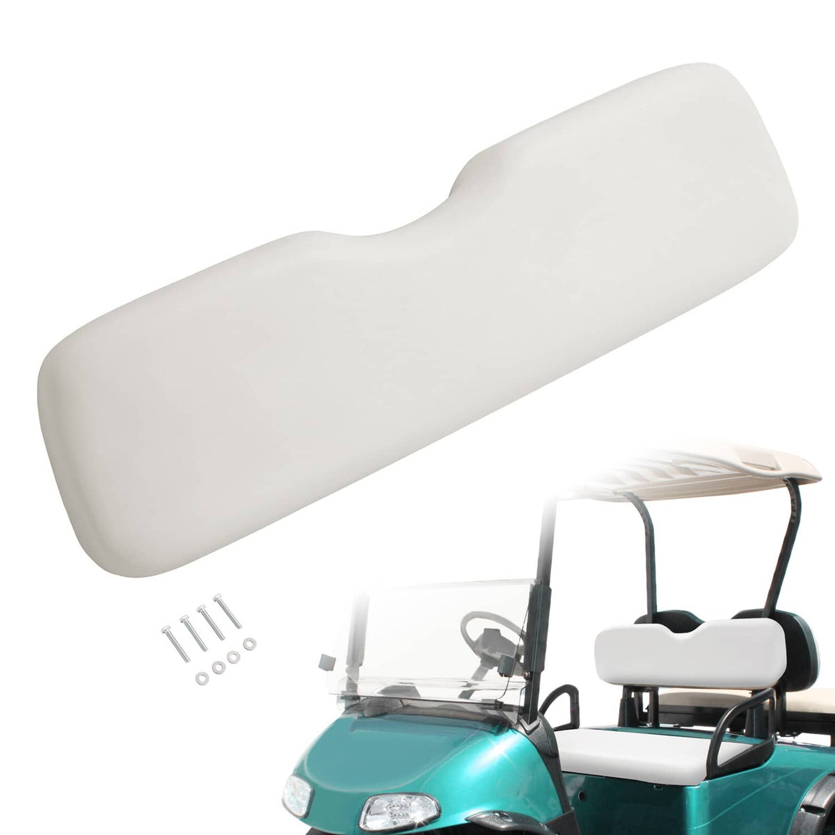 Solidspare For EZGO RXV 2008-Up Models White Golf Cart Front Seat Back Backrest Assembly
