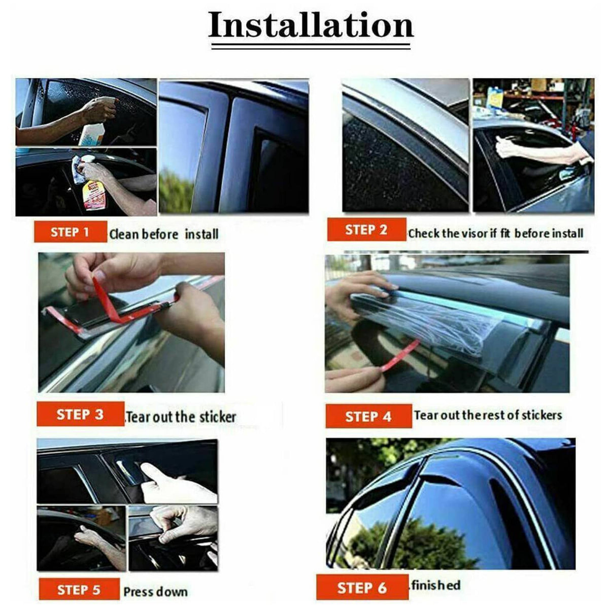 Solidspare For 2018-2022 Honda Accord 3D Wavy Mugen Style Window Visors Rain Guards Vent