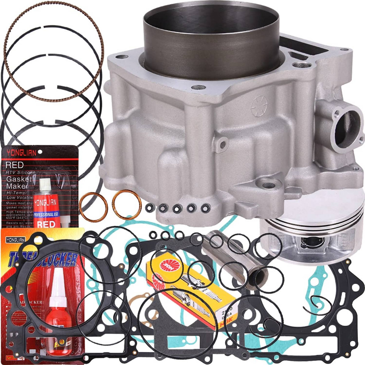 Solidspare Cylinder Head Piston w/ Gaskets Kit Fit Yamaha Raptor 660R 2001-2005 686cc 102mm