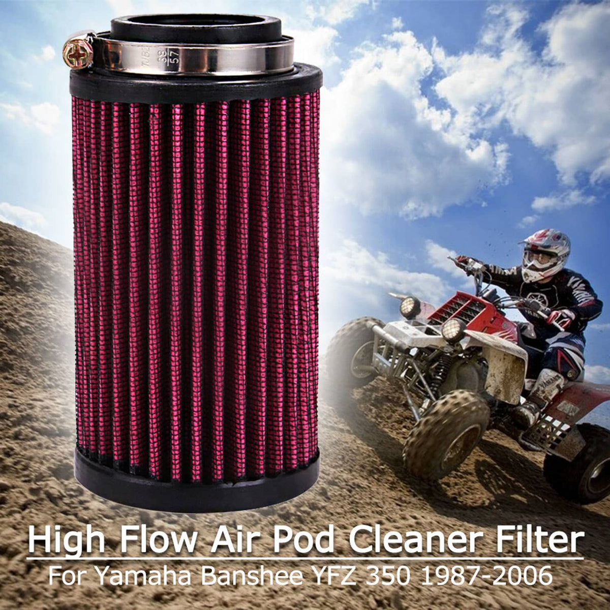 Solidspare 2GU-14451-00-00 Air Filter For Yamaha Banshee 350 YFZ350 YFZ-350 1987-2006