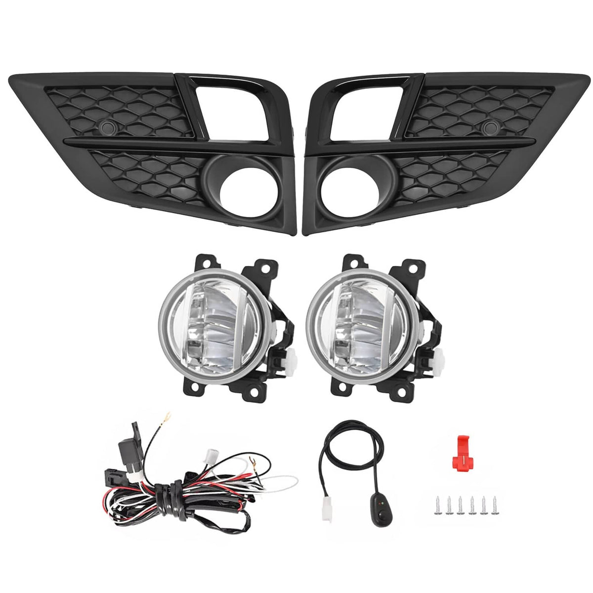 Solid Spare For 2018-2020 Honda Odyssey LED Fog Lights Front Bumper Driving Lamps W/Bezel