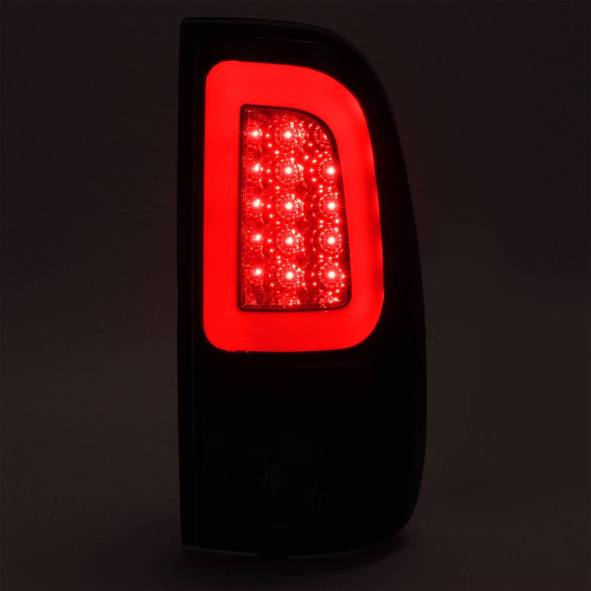 Solid Spare For 1997-03 Ford F150 99-07 F250 F350 Black Smoke LED Tube Tail Light Brake Lamp