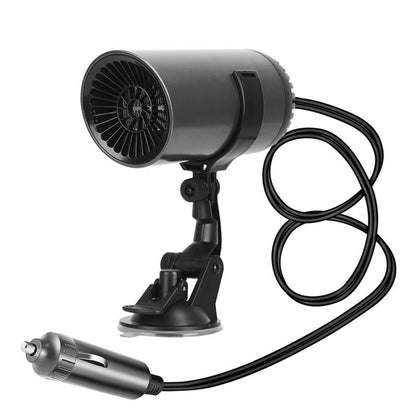 Solidspare Electric Car Heated Hot Air Portable Defogger Defroster W/ Windshield Holder US