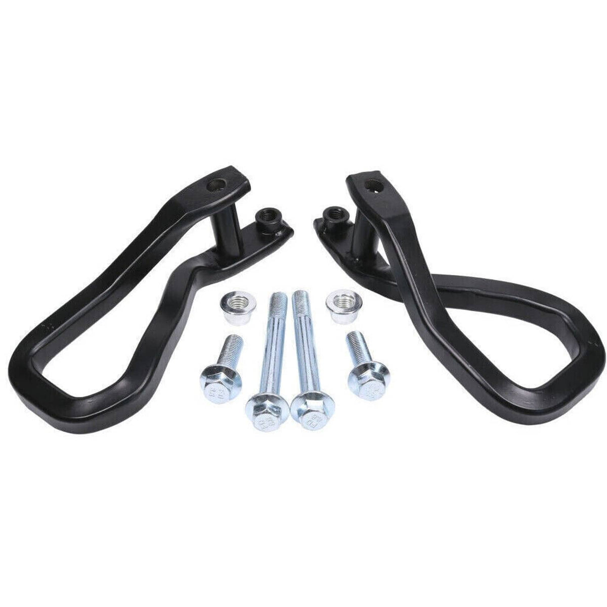 Solidspare Black Front Tow Recovery Hooks w/ Bolts 84195907 For 2019-2021 GMC Sierra 1500