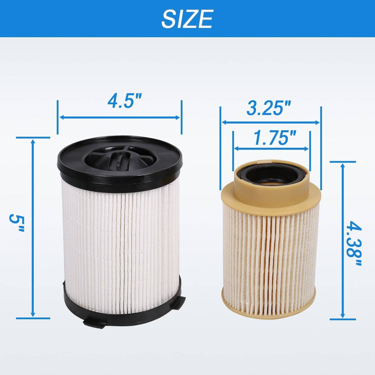 Solidspare New Fuel Filter Kit 16403-EZ41A 16403-EZ40A For Nissan Titan XD 5.0 V8 2016-2019