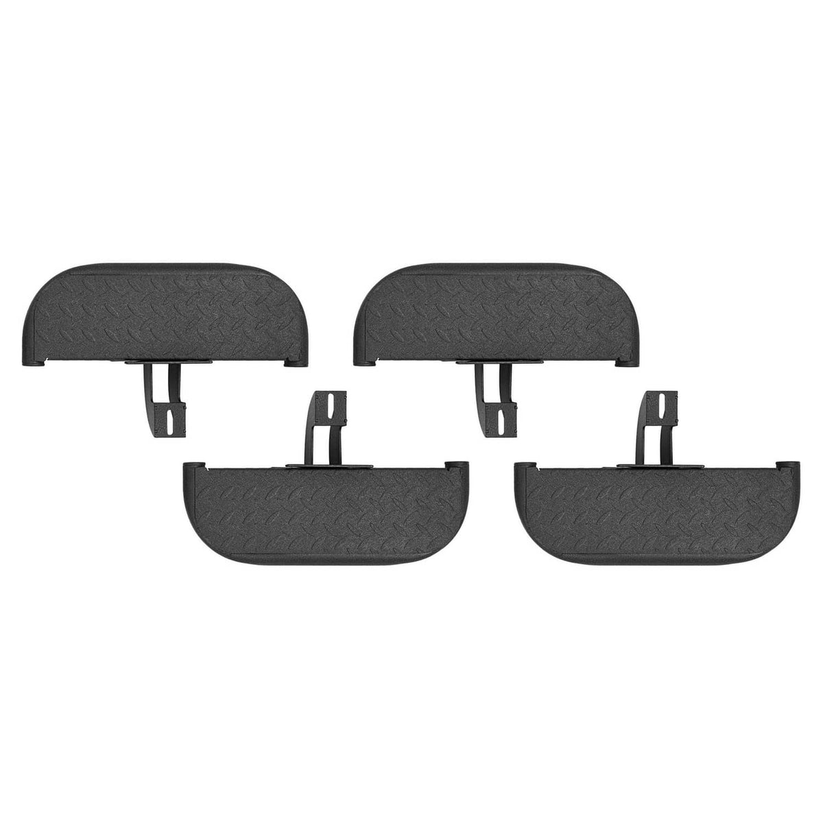Solid Spare Side Hood Steps Kit For 07-18 Jeep Wrangler JK Unlimited JKU 4-Door Steel 4Pcs