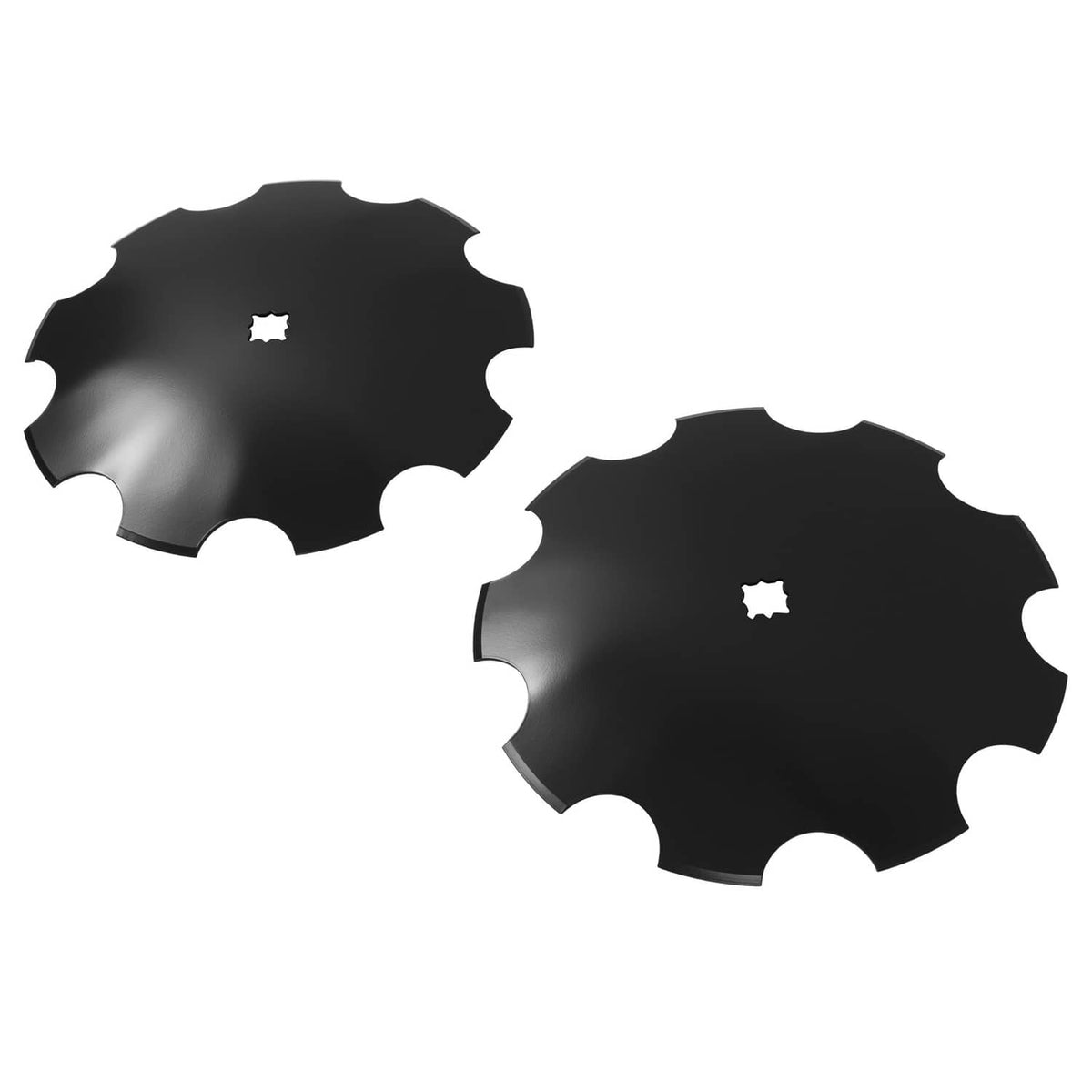 Solidspare 2X 18" Disc Harrow 3.5MM Notched  Heavy-Duty Steel For 1" / 1-1/8" Square Axle