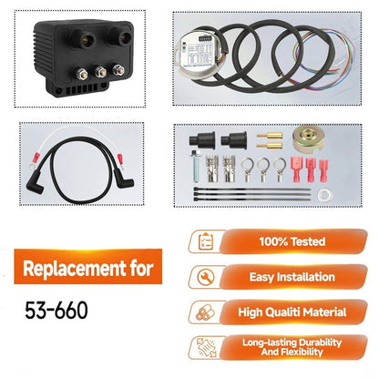Solidspare Single Fire Programmable Ignition Kit For 1970-03 Harley-Davidson Big Twin Evo