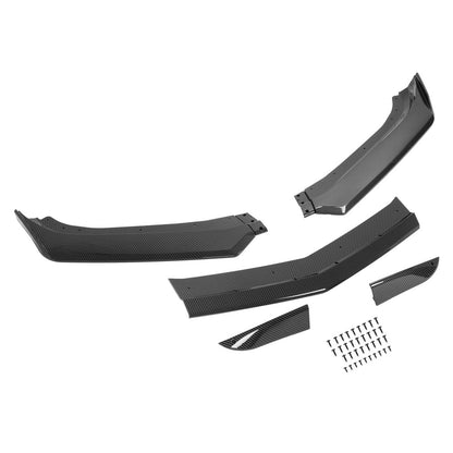 Solid Spare Front Bumper Lip Splitter Carbon Fiber Look For 16-21 Camaro SS / 19-21 LS LT RS