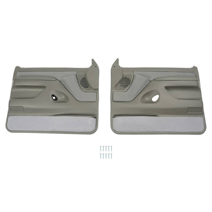Solid Spare For 1992-1997 Bronco F-150 F-250 F-350 Inner Door Panels Gray 2Dr Left&Right