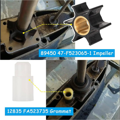 Solidspare Water Pump Impeller Kit for Chrysler Force 75 85 90 100 105 115 125 140 HP
