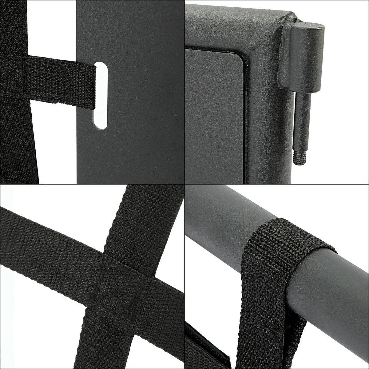 Solid Spare Black Tubular Trail Door With Side Mirror For 1976-1995 Jeep CJ7/YJ Wrangler 2DR