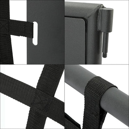Solid Spare Black Tubular Trail Door With Side Mirror For 1976-1995 Jeep CJ7/YJ Wrangler 2DR