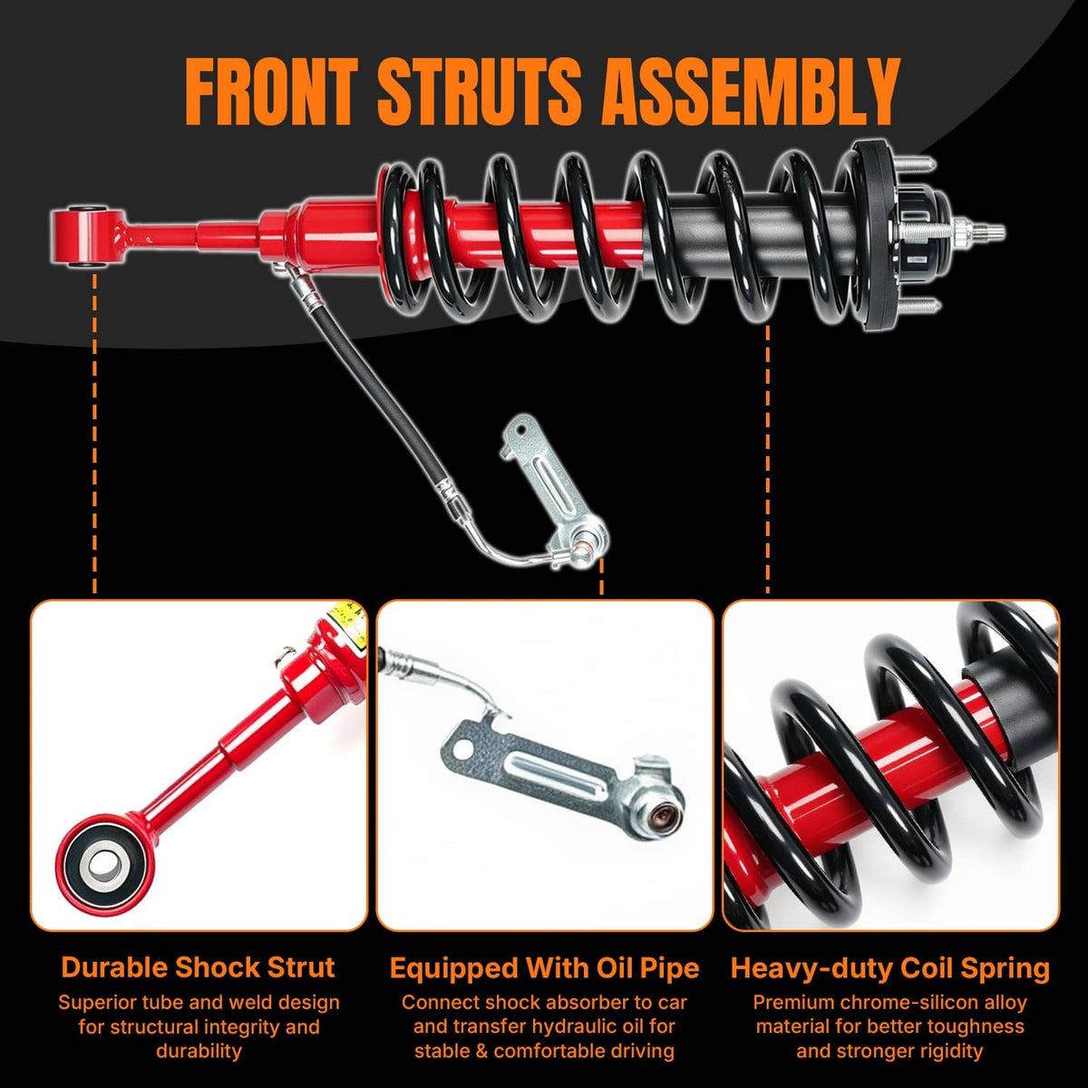 Solidspare Pair Front Shock Strut Spring Assy For Toyota 4Runner Limited 4WD 2010-2024 4.0L